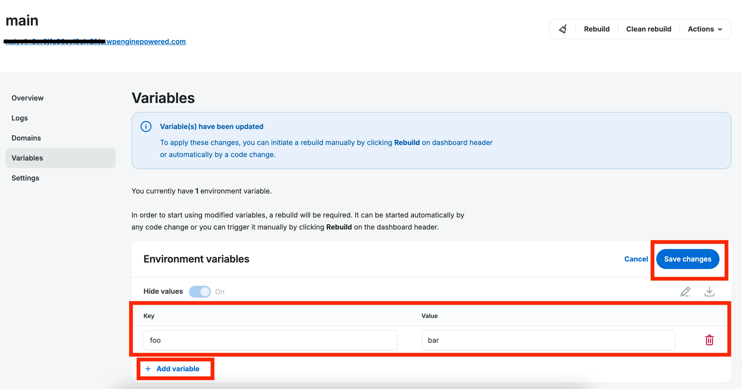 Add new variable